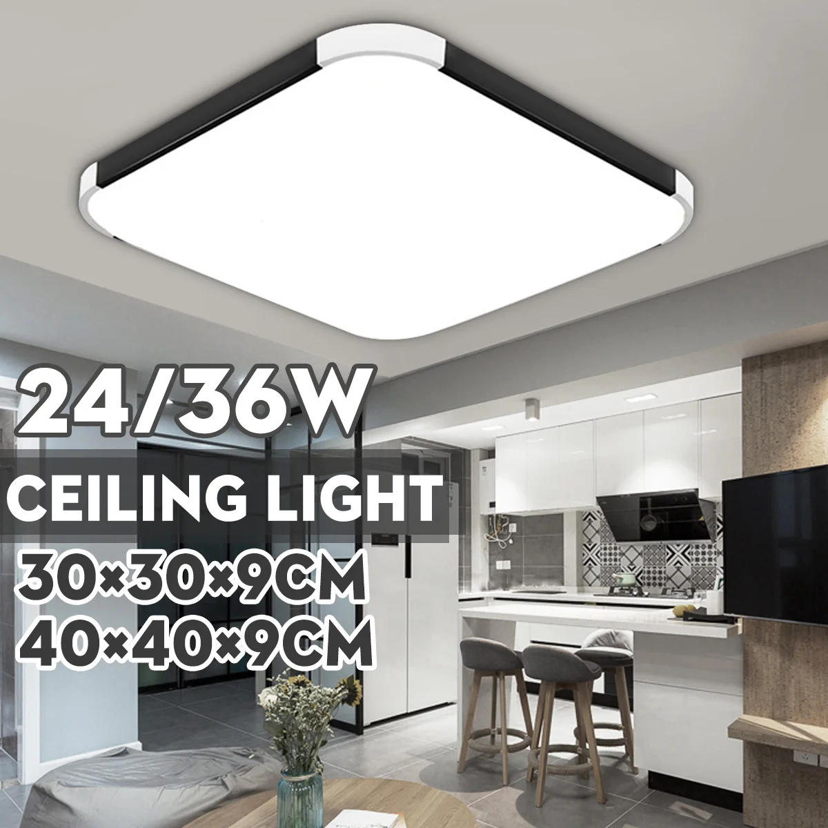 24W/36W Bright Ultra Thin LED Ceiling Light Lighting Panel Wall Fixture Modern Lamp Bathroom Hallway Lighting 6000K for Decorate
24W/36W Bright Ultra Thin LED Ceiling Light Lighting Panel Wall Fixture Modern Lamp Bathroom Hallway Lighting 6000K for Decorate