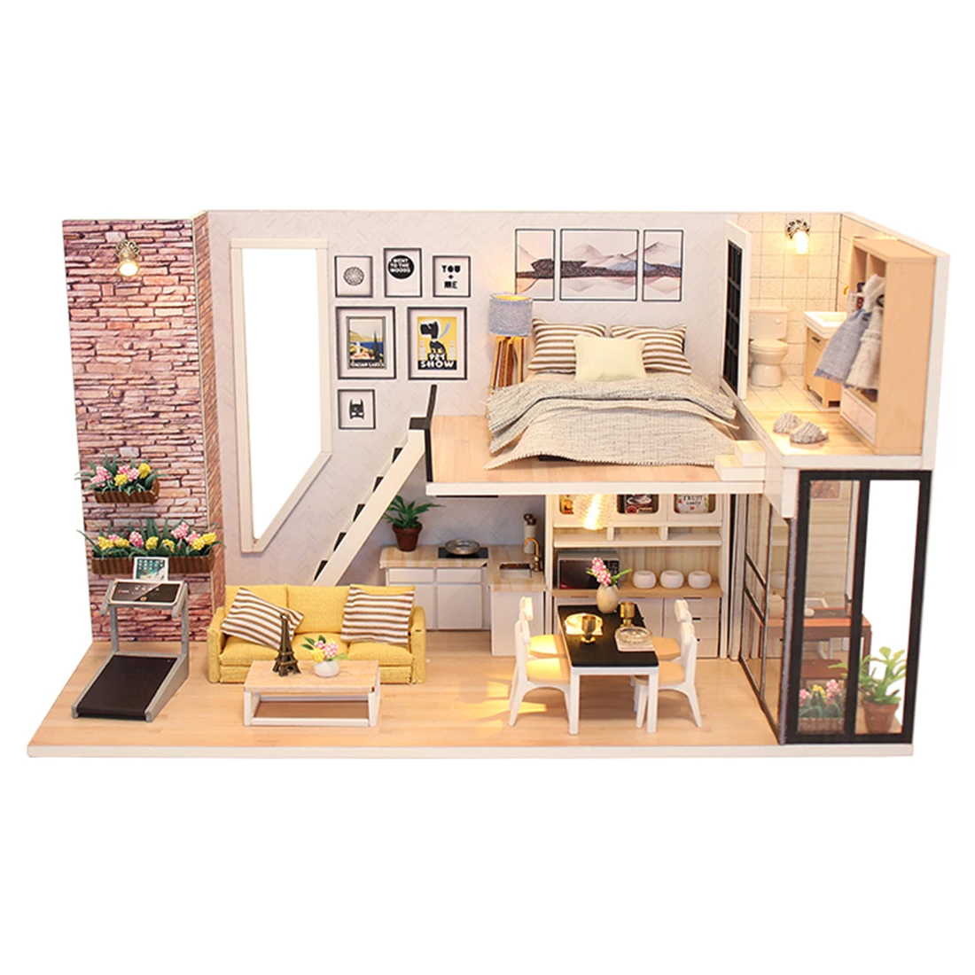 DIY Wooden Assembly Model Building Mini Household Kit Cabin Educational Toys with Light Music Children Intelligence Develop
DIY Wooden Assembly Model Building Mini Household Kit Cabin Educational Toys with Light Music Children Intelligence Develop