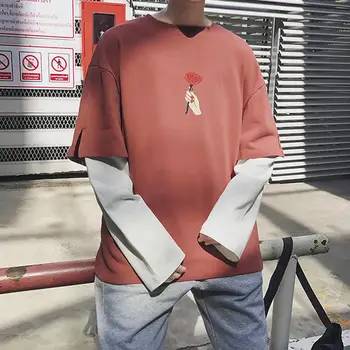 2019 New Fashion Women T-Shirt Rose Printing O-Neck Pullover Long Sleeve Loose Fake Two Student Female T-Shirt
2019 New Fashion Women T-Shirt Rose Printing O-Neck Pullover Long Sleeve Loose Fake Two Student Female T-Shirt