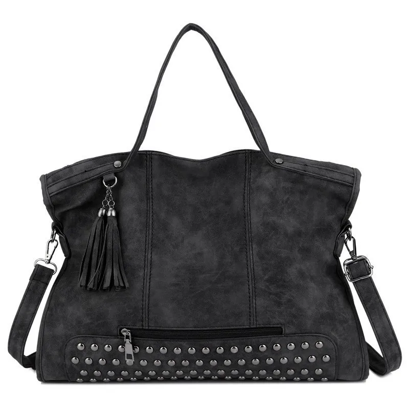 Large Casual Tote Bags For Women 2019 Fashion Style Boston Rivet Tassel Handbag Ladies Top-handle Shoulder Messenger Bag Sac
Large Casual Tote Bags For Women 2019 Fashion Style Boston Rivet Tassel Handbag Ladies Top-handle Shoulder Messenger Bag Sac