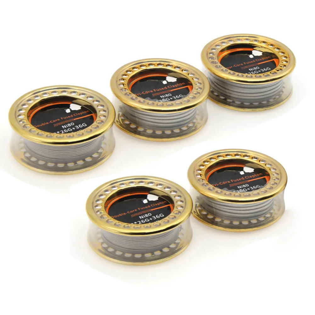 Ni80 4 Core Fused Clapton High Density Coils Premade Coil For Electronic Cigarette Atomizer 5M/Roll Diy Heating Wire
Ni80 4 Core Fused Clapton High Density Coils Premade Coil For Electronic Cigarette Atomizer 5M/Roll Diy Heating Wire