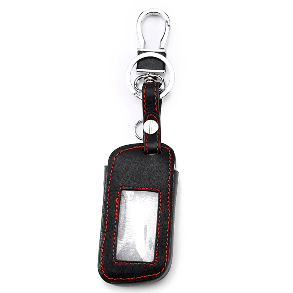 Leather Car Key Case Cover Holder for Starline A93 A63 Car Alarm Remote Controller LCD Keychain Cover Wallet (Red Thread)
Leather Car Key Case Cover Holder for Starline A93 A63 Car Alarm Remote Controller LCD Keychain Cover Wallet (Red Thread)