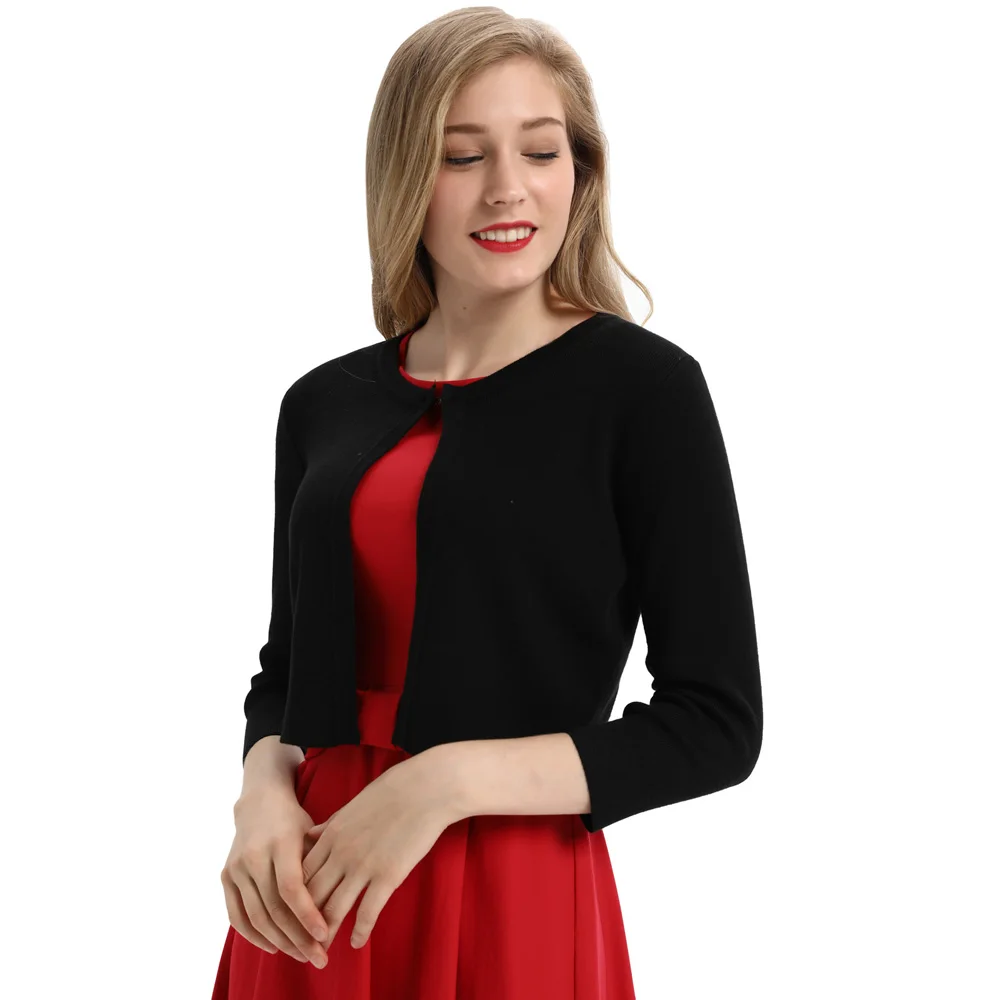 BP Women Cropped Length knitted sweater coat autumn three quarter Sleeve Crew Neck elegant Knitwear slim Coat Cardigan tops lady
BP Women Cropped Length knitted sweater coat autumn three quarter Sleeve Crew Neck elegant Knitwear slim Coat Cardigan tops lady