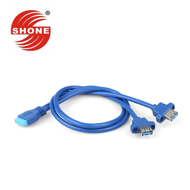 USB3.0 front panel line bezel line 19 pin / 20Pin to 2 port usb3.0 adapter cable DIY chassis 0.5m
USB3.0 front panel line bezel line 19 pin / 20Pin to 2 port usb3.0 adapter cable DIY chassis 0.5m