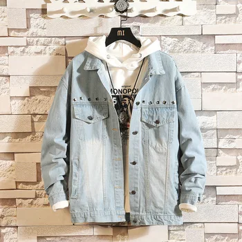 #3426 Streetwear Windbreaker Denim Jacket Men Black Slim Letter Print Punk Style Rivet Vintage Jeans Jacket Men Hip Hop Coat 3XL
#3426 Streetwear Windbreaker Denim Jacket Men Black Slim Letter Print Punk Style Rivet Vintage Jeans Jacket Men Hip Hop Coat 3XL