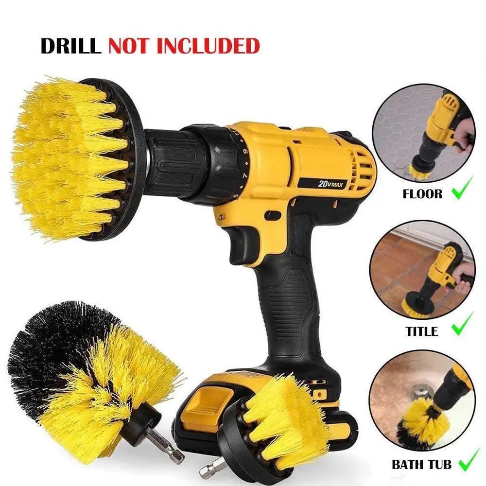 3pcs Drill Brush Attachment Set Power Scrubber Brush Cleaning Kit for Bathroom Surfaces Grout Floor Tub Shower Tile
3pcs Drill Brush Attachment Set Power Scrubber Brush Cleaning Kit for Bathroom Surfaces Grout Floor Tub Shower Tile