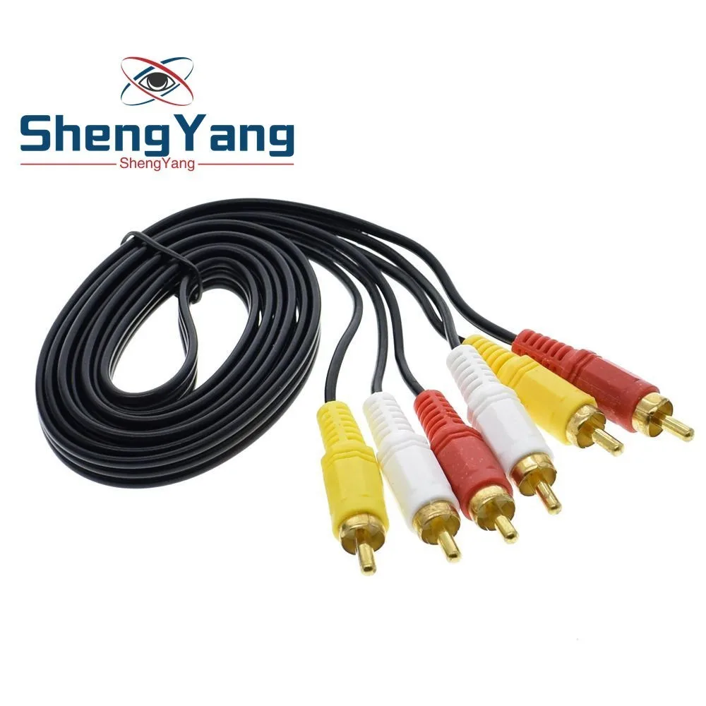 1.5M 3 RCA to RCA Male to Male Cable DVD Cable Audio Video TV Cable Male Plug Adapter Audio Converter Video AV Cabo Wire Cord
1.5M 3 RCA to RCA Male to Male Cable DVD Cable Audio Video TV Cable Male Plug Adapter Audio Converter Video AV Cabo Wire Cord