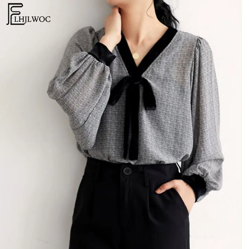 2019 Elegant Shirts Blouses Hot Women Fashion Long Sleeve Temperament Office Lady Bow Tie Top Patchwork Little Plaid Shirt 2801
2019 Elegant Shirts Blouses Hot Women Fashion Long Sleeve Temperament Office Lady Bow Tie Top Patchwork Little Plaid Shirt 2801