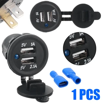 USB Charger for Motorcycle Auto Truck ATV Boat LED Car 3.1A Dual USB Socket 12-24V auto usb Charger Power Adapter
USB Charger for Motorcycle Auto Truck ATV Boat LED Car 3.1A Dual USB Socket 12-24V auto usb Charger Power Adapter