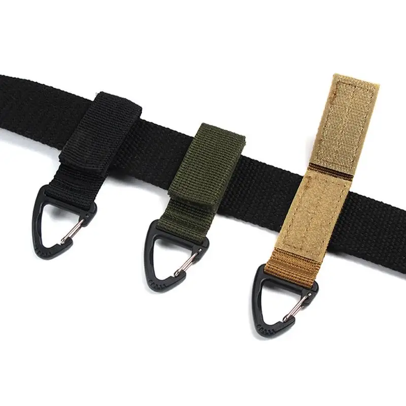 

Outdoor Nylon Webbing Key Chain Backpack Single Side Triangle Multifunctional Mountaineering D Shaped Hanging Buckle Keychain