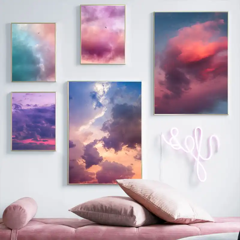 Colorful Cloud Aesthetics Landscape Wall Art Canvas