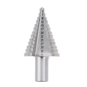 HSS Step Drill Bit 5-35MM (13 Steps 5,7,10,12,15,17,20,22,25,27,30,32,35MM) Triangle Shank Pagoda Metal Steel Step Drill Bit