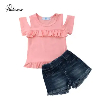 kid Casual Clothing Set 2Pcs Baby Toddler Girls Kids Overalls Denim Skirt +Off Shoulder T-shirt Clothes Outfits 2019 Summer
kid Casual Clothing Set 2Pcs Baby Toddler Girls Kids Overalls Denim Skirt +Off Shoulder T-shirt Clothes Outfits 2019 Summer