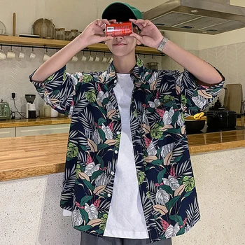 Summer New Hawaiian Shirt Men Fashion Printed Casual Shirt Man Streetwear Trend Wild Loose Short-sleeved Shirt Male Clothes
Summer New Hawaiian Shirt Men Fashion Printed Casual Shirt Man Streetwear Trend Wild Loose Short-sleeved Shirt Male Clothes