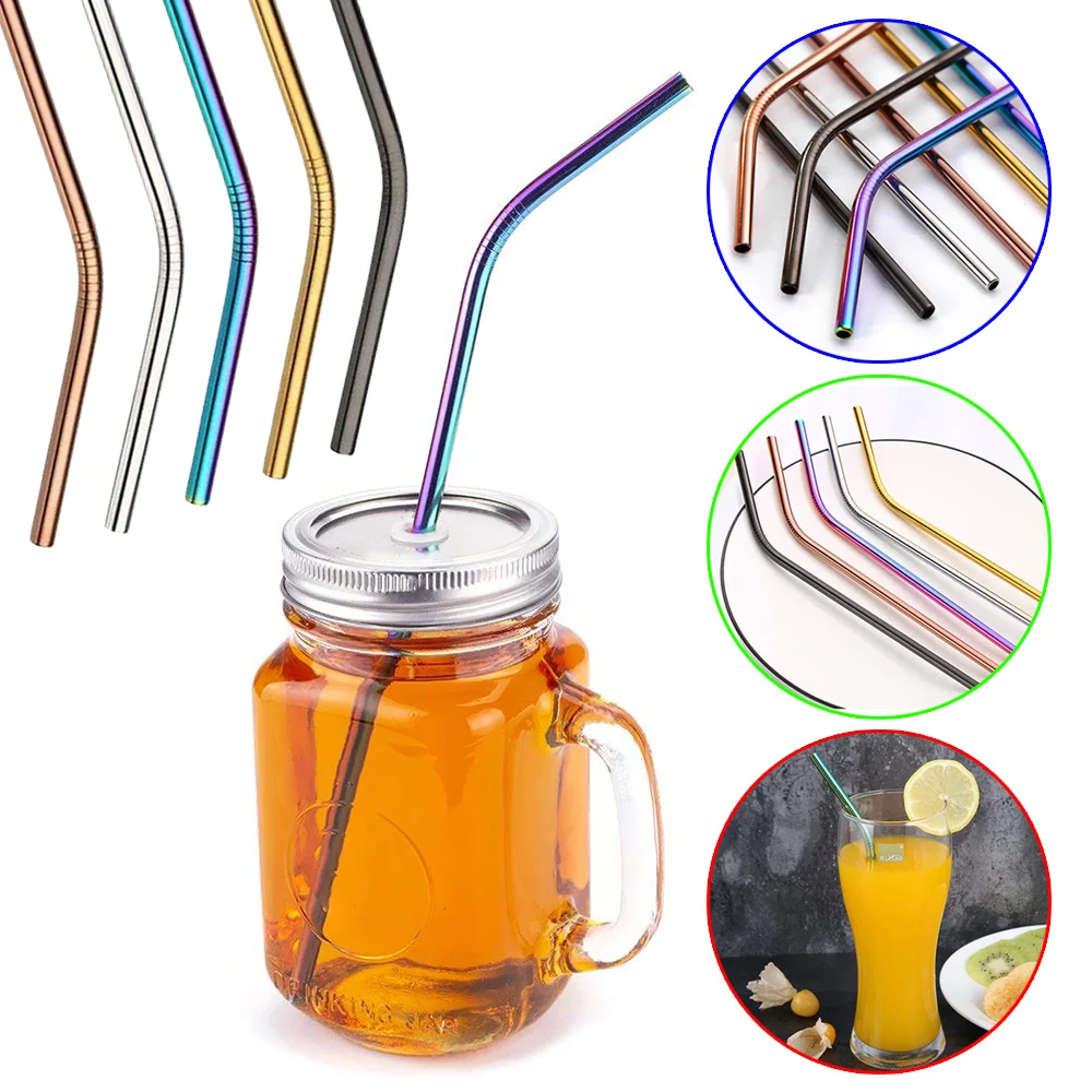 2pcs Stainless Steel Straw Multicolor Reusable Drinking Straws Eco-friendly Bent Straw Drinking Metal Straws Random Color
2pcs Stainless Steel Straw Multicolor Reusable Drinking Straws Eco-friendly Bent Straw Drinking Metal Straws Random Color