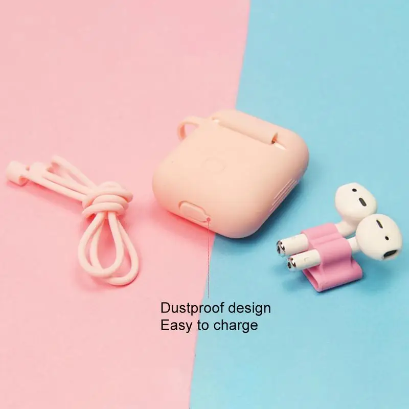 New Cute Earphone Case For Airpods Silicone Protective Cover Portable Set Combination Anti-Lost Rope Silicone Earplugs Sleeve
New Cute Earphone Case For Airpods Silicone Protective Cover Portable Set Combination Anti-Lost Rope Silicone Earplugs Sleeve