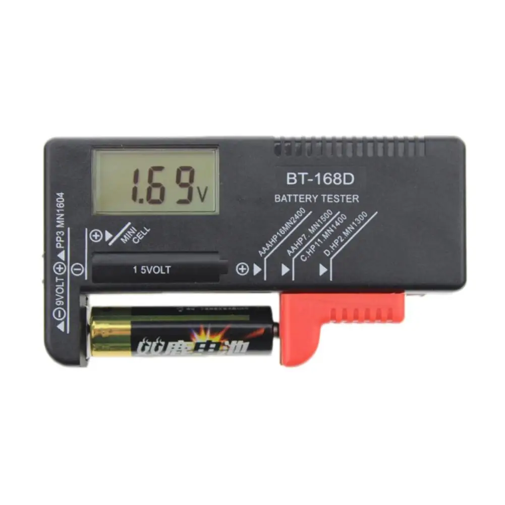 Battery Tester Battery Diagnostic Tool Digital Display Checks Battery Levels for 1.5 V 9 V Batteries
Battery Tester Battery Diagnostic Tool Digital Display Checks Battery Levels for 1.5 V 9 V Batteries