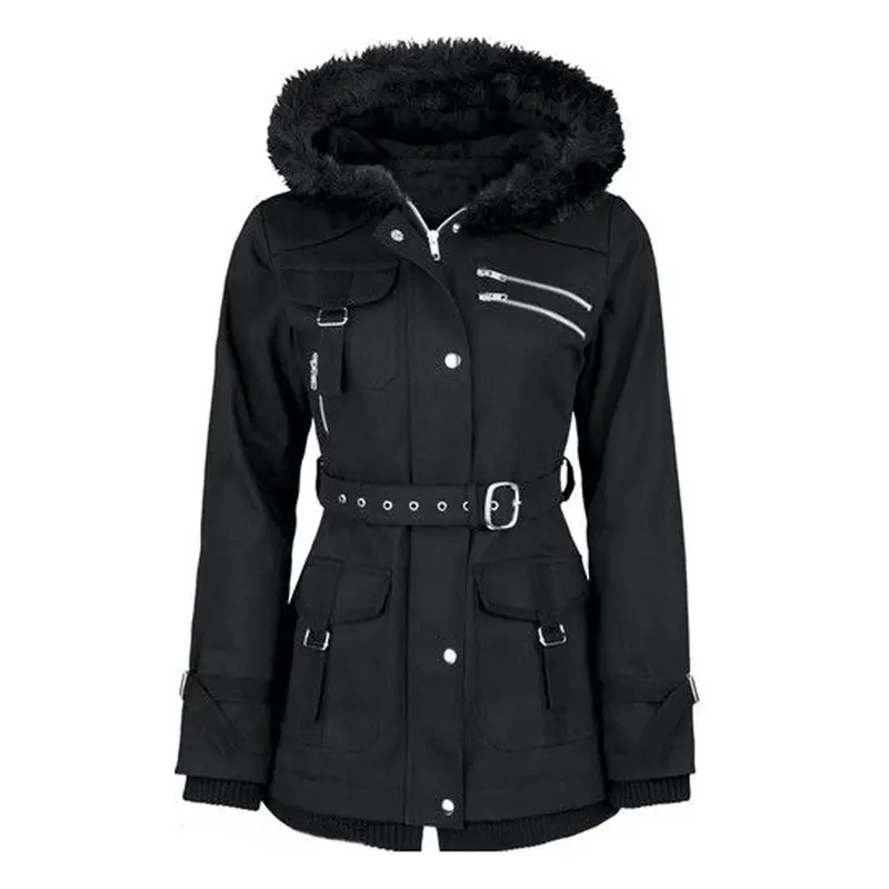 gothic Autumn women long coat winter fur hooded trench zipper pocket high waist slim plus size high street black lady hoodies
gothic Autumn women long coat winter fur hooded trench zipper pocket high waist slim plus size high street black lady hoodies