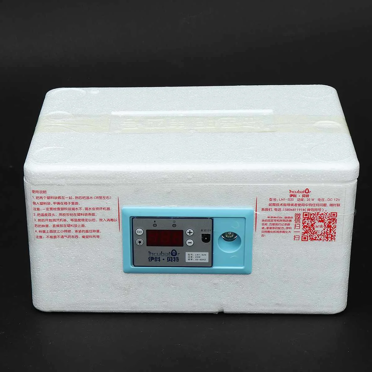 20 Position Automatic Digital Family Eggs Incubator Chicken Poultry Hatcher Foam Waterbed Incubator Farm Incubation Tools 12V
20 Position Automatic Digital Family Eggs Incubator Chicken Poultry Hatcher Foam Waterbed Incubator Farm Incubation Tools 12V