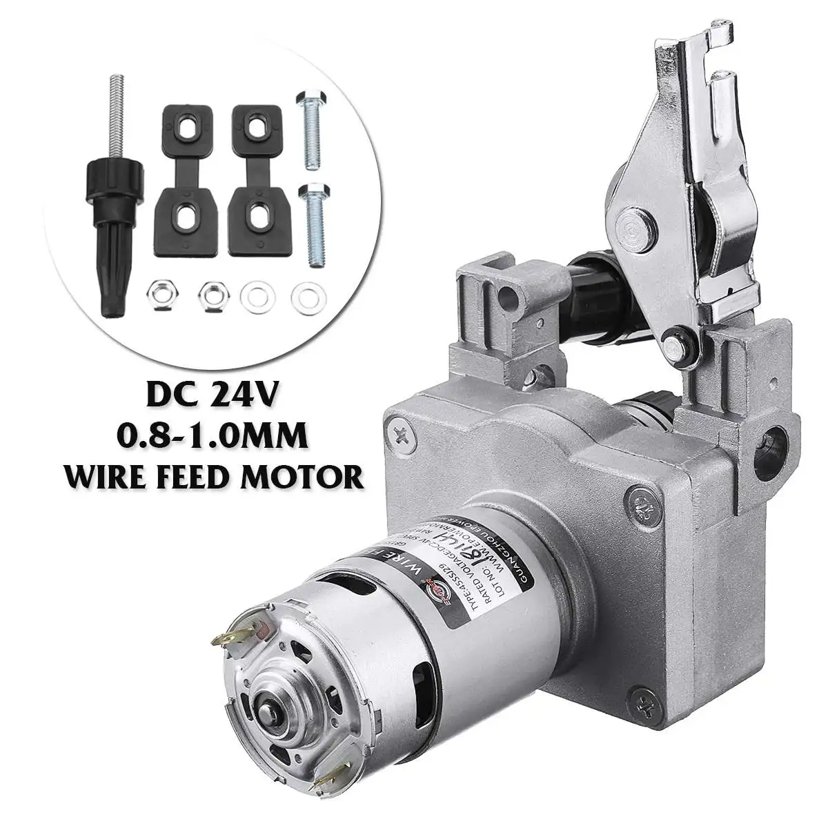 0.8-1.0mm Welding Wire Feed Motor Assembly Feeder Set DC24V No Connector Wire Feeder
0.8-1.0mm Welding Wire Feed Motor Assembly Feeder Set DC24V No Connector Wire Feeder