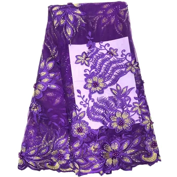 African Lace Fabric Purple Embroidered Nigerian Laces Fabric Bridal High Quality French Tulle Lace Fabric For Women Dress
African Lace Fabric Purple Embroidered Nigerian Laces Fabric Bridal High Quality French Tulle Lace Fabric For Women Dress