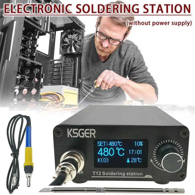 KSGER T12 V3.0 STM32 OLED Digital Temperature Controller Soldering Station Soldering Iron Rods Electrocautery Apparatus
KSGER T12 V3.0 STM32 OLED Digital Temperature Controller Soldering Station Soldering Iron Rods Electrocautery Apparatus