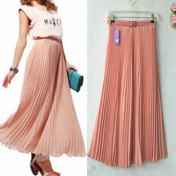 New Summer Women Ladies Elegant Long Skirt Retro Maxi Chiffon High Waist Solid Casual Pleated Beach Long Skirt Sundress
New Summer Women Ladies Elegant Long Skirt Retro Maxi Chiffon High Waist Solid Casual Pleated Beach Long Skirt Sundress