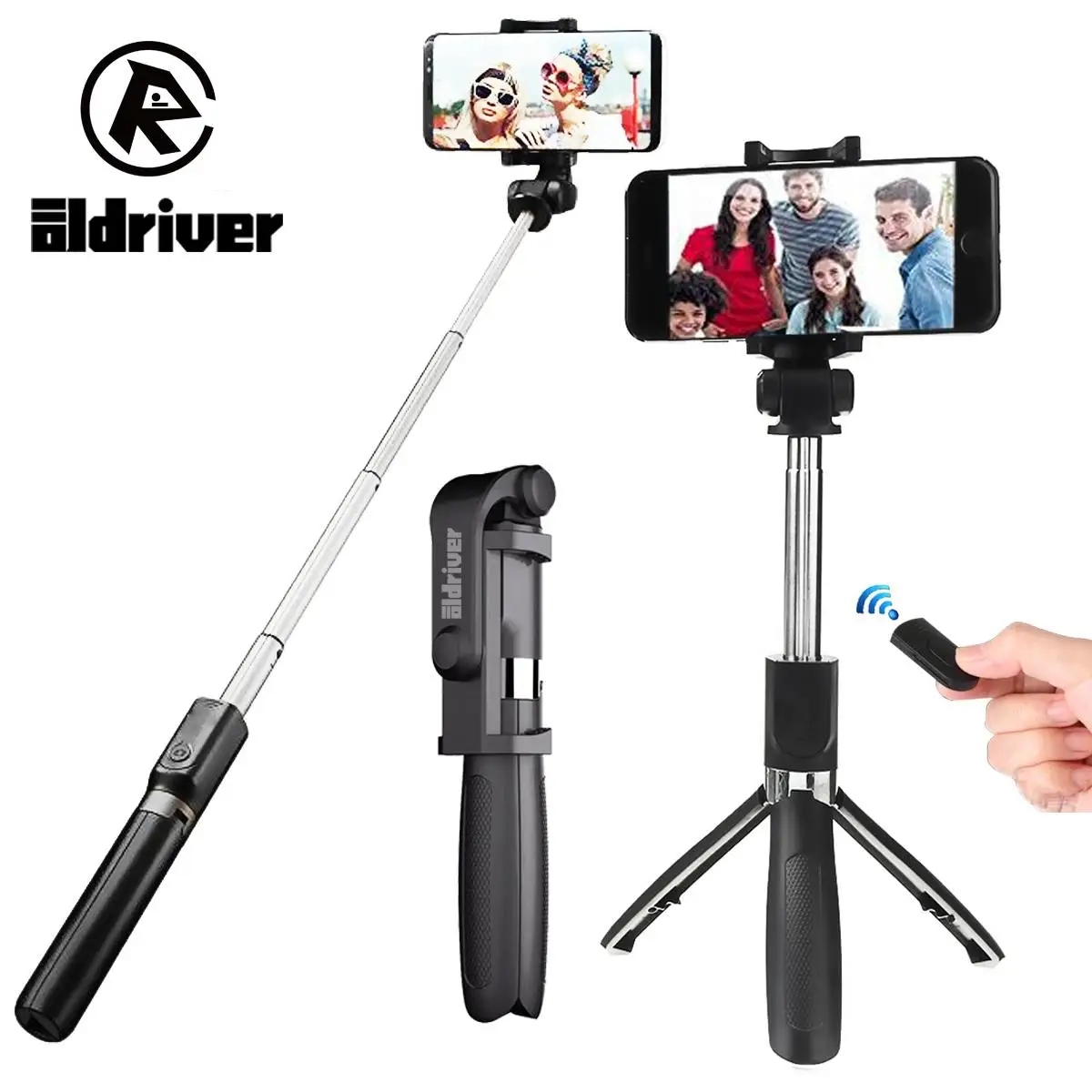 Foldable Handheld Selfie Stick Wireless Mini Tripod Bluetooth Remote