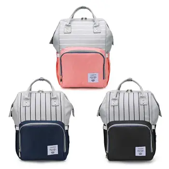 Baby Diaper Bag Stripes Mummy Diaper Handbag Waterproof Large USB Port Maternity Backpacks Mummy Maternity Travel Nursing Bag
Baby Diaper Bag Stripes Mummy Diaper Handbag Waterproof Large USB Port Maternity Backpacks Mummy Maternity Travel Nursing Bag
