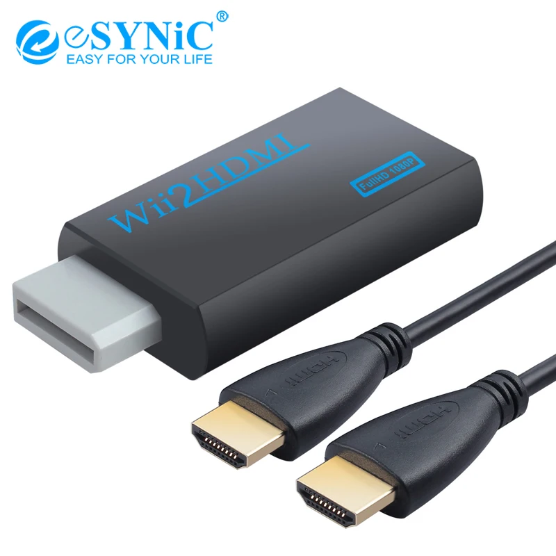 Преобразователь eSYNiC для Nintendo Wii HDMI в весы Signal 720p/1080p 3 5 мм аудиоконвертер |