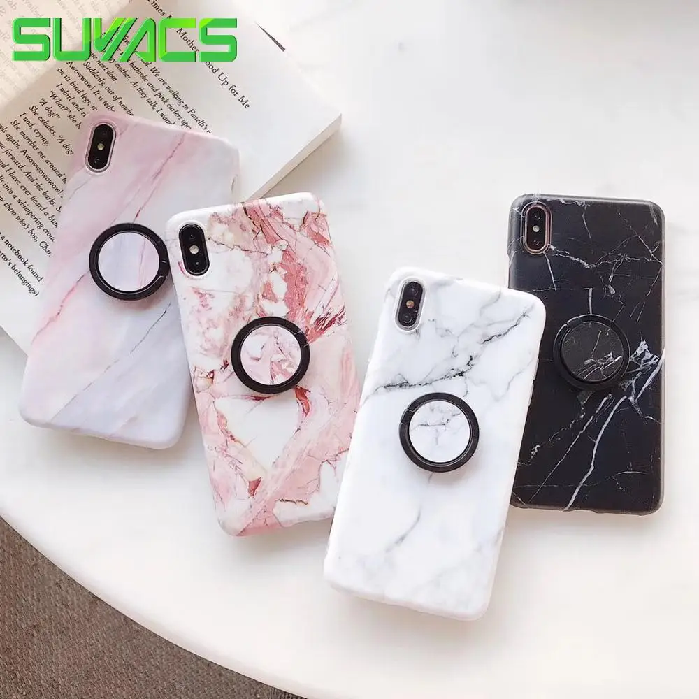 SUYACS Retro Marble For iPhone XR XS Max 6 6S 7 8 Plus Kickstand Finger Ring Soft IMD Luxury Full Body Phone Back Cover Cases
SUYACS Retro Marble For iPhone XR XS Max 6 6S 7 8 Plus Kickstand Finger Ring Soft IMD Luxury Full Body Phone Back Cover Cases