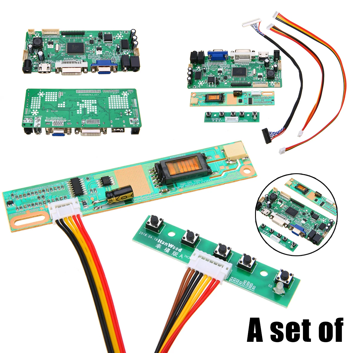 New Electrical LCD Controller Board M.NT68676.2A (HDMI+DVI+VGA+Audio) LCD/LED Screen Controller Board DIY Kit
New Electrical LCD Controller Board M.NT68676.2A (HDMI+DVI+VGA+Audio) LCD/LED Screen Controller Board DIY Kit