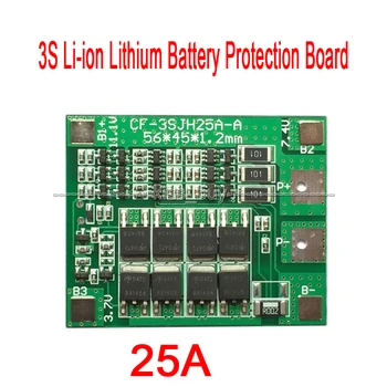 3S 12V 25A with Balance Li-ion Lithium Battery 18650 Charger Battery Protection Board 11.1V 12.6V
3S 12V 25A with Balance Li-ion Lithium Battery 18650 Charger Battery Protection Board 11.1V 12.6V
