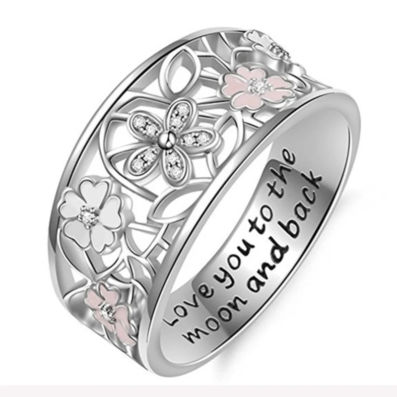 Enamel Lucky Cherry Blossom Wide Silver Finger Rings For Women Love Letter Zirconia Wedding Ring Engagement Part Jewelry
Enamel Lucky Cherry Blossom Wide Silver Finger Rings For Women Love Letter Zirconia Wedding Ring Engagement Part Jewelry