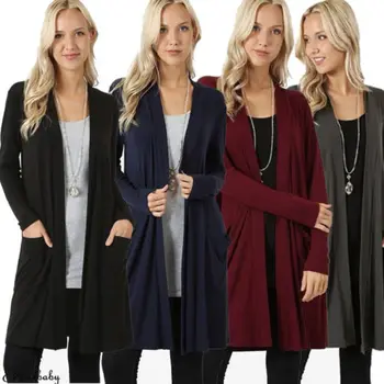 Women Ladies Long Sleeve Cardigan Pockets Solid Long Sleeve Coat Jackets Oversize M-2XL
Women Ladies Long Sleeve Cardigan Pockets Solid Long Sleeve Coat Jackets Oversize M-2XL