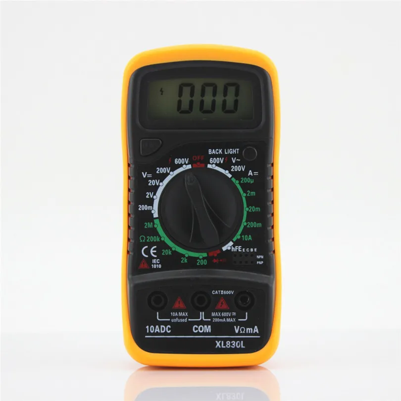 Digital Voltmeter Ammeter Ohm Tester Multimeter With Backlight AC DC Mini Multimeter voltimetro digital (Battery not included)
Digital Voltmeter Ammeter Ohm Tester Multimeter With Backlight AC DC Mini Multimeter voltimetro digital (Battery not included)