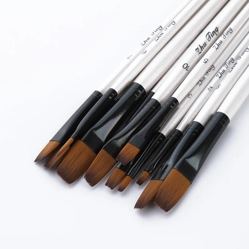12 PCS/lot Wooden Handle Nylon Hair Paint Brushes Professional Oil Watercolor Paintbrush Set Painting Drawing Art Supplies 03151
12 PCS/lot Wooden Handle Nylon Hair Paint Brushes Professional Oil Watercolor Paintbrush Set Painting Drawing Art Supplies 03151