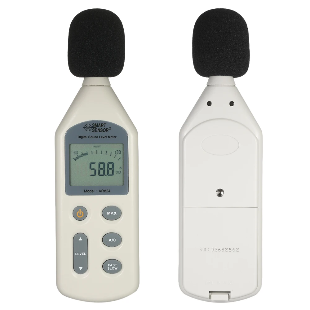 SMART SENSOR AR824 Sound Level Meters tools LCD Digital Meter Noise Measuring Instrument Decibel Monitoring Tester 30-130dBA 
SMART SENSOR AR824 Sound Level Meters tools LCD Digital Meter Noise Measuring Instrument Decibel Monitoring Tester 30-130dBA