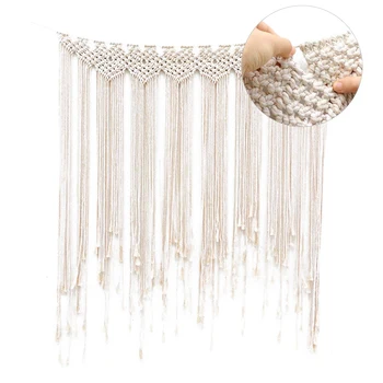 Macrame Wall Hanging 100 x 115cm Cotton Handmade Woven Wall Tapestry Large Boho Wedding Backdrop Wall Decoration for Living Ro
Macrame Wall Hanging 100 x 115cm Cotton Handmade Woven Wall Tapestry Large Boho Wedding Backdrop Wall Decoration for Living Ro