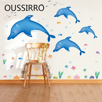 Cartoon Underwater Dolphin Fish Starfish Bubble Bath Sticker For Kid Bathroom Wall Decor Children Nursery home decorations
Cartoon Underwater Dolphin Fish Starfish Bubble Bath Sticker For Kid Bathroom Wall Decor Children Nursery home decorations