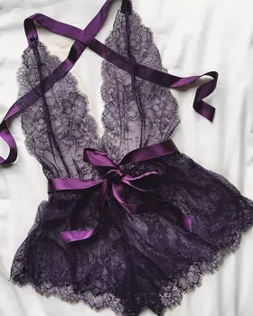 Summer New 2019 Women Sexy Purple Lace Floral V-neck Lace Up Lingerie Nightwear Babydoll Sleepwear One Piece Bodysuits Homewear
Summer New 2019 Women Sexy Purple Lace Floral V-neck Lace Up Lingerie Nightwear Babydoll Sleepwear One Piece Bodysuits Homewear
