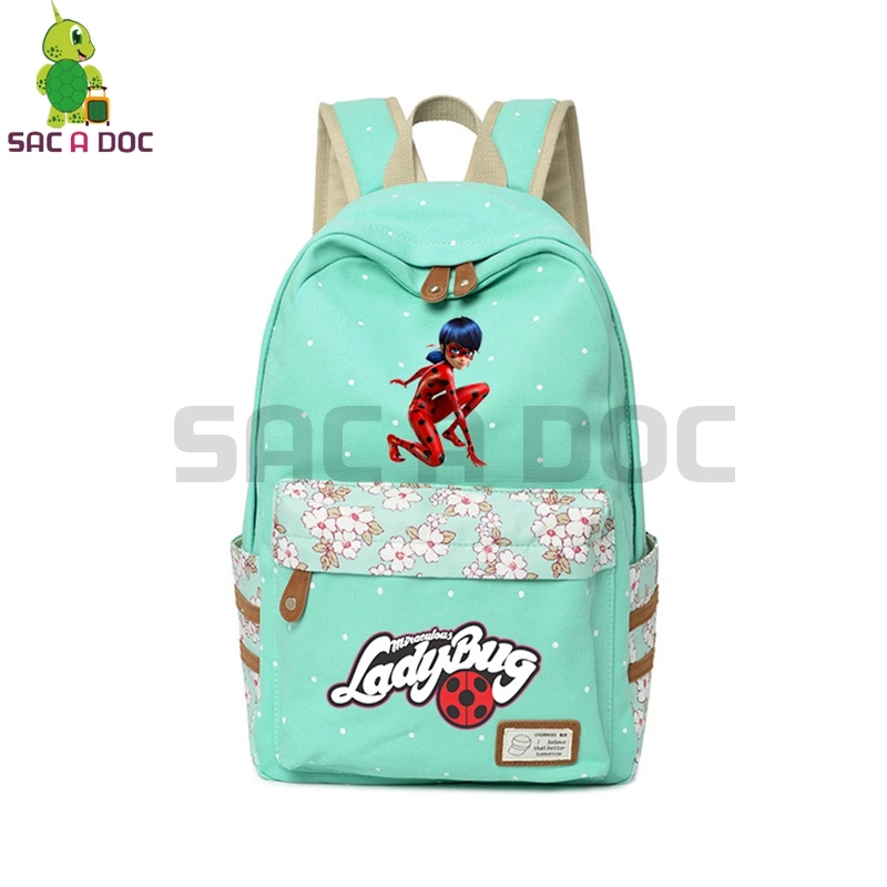 Anime Miraculous Ladybug Backpack Floral Wave Point School Bags for Teenage Girls Travel Shoulder Bags Ladybug Cat Noir Backpack
Anime Miraculous Ladybug Backpack Floral Wave Point School Bags for Teenage Girls Travel Shoulder Bags Ladybug Cat Noir Backpack