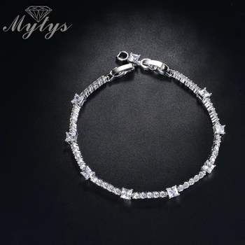 Mytys Silver Color High Level Zircon Tennis Bracelets For Women Crystal Chain Bracelet Fashion Jewelry Wedding Bridal Gift B1062
Mytys Silver Color High Level Zircon Tennis Bracelets For Women Crystal Chain Bracelet Fashion Jewelry Wedding Bridal Gift B1062