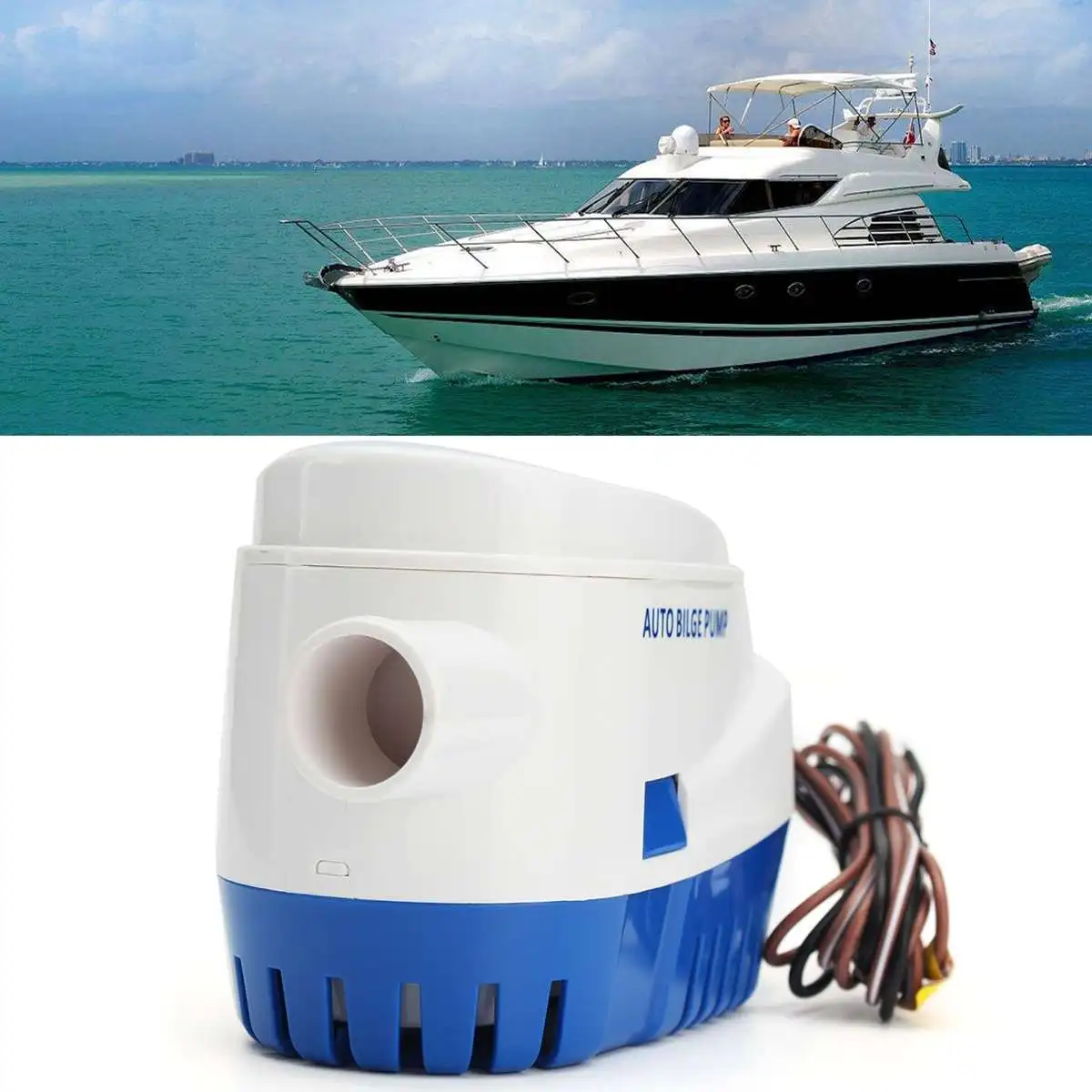 Automatic Submersible Bilge Auto Water Pump 1100GPH Boat 12V Marine Float Switch High Efficiency Ignition Protected Anti Airlock
Automatic Submersible Bilge Auto Water Pump 1100GPH Boat 12V Marine Float Switch High Efficiency Ignition Protected Anti Airlock