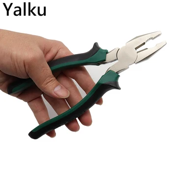 Yalku Multifunction Wire Pliers Professional Tools Crimper Cutter Flat Nose Wire Cutter Pincer Hand Tools 8 inches
Yalku Multifunction Wire Pliers Professional Tools Crimper Cutter Flat Nose Wire Cutter Pincer Hand Tools 8 inches