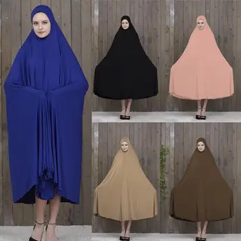 Muslim Women Prayer Dress Hijab Abaya Islamic Batwing Sleeve Jilbab Farasha Modest Robe Arab Overhead Clothea Ramadan Gown Dress
Muslim Women Prayer Dress Hijab Abaya Islamic Batwing Sleeve Jilbab Farasha Modest Robe Arab Overhead Clothea Ramadan Gown Dress