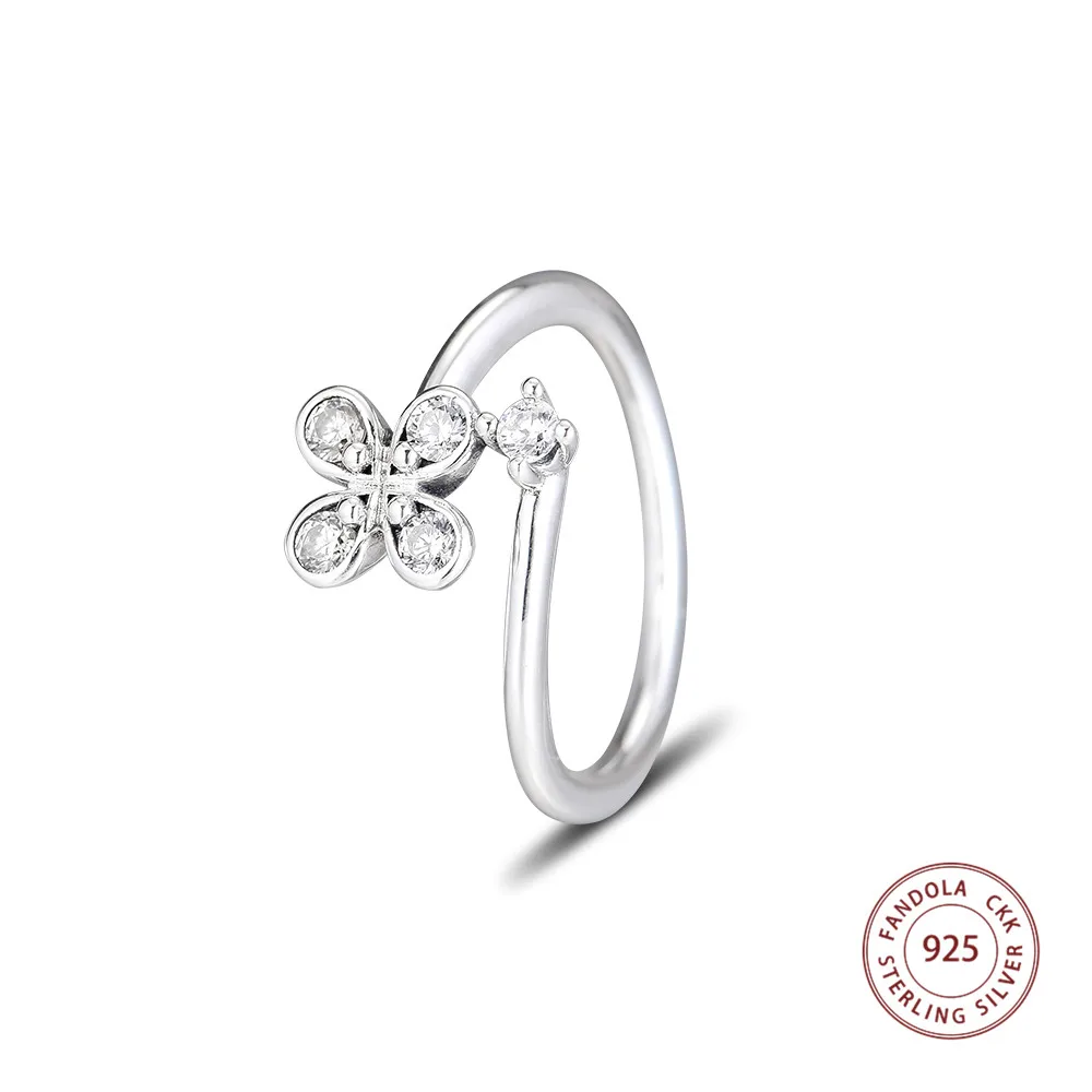Fandola 100% 925 Sterling Silver Lucky Four-Petal Flower Ring Wedding Rings for Women Luxury Jewelry joyas de plata 925 
Fandola 100% 925 Sterling Silver Lucky Four-Petal Flower Ring Wedding Rings for Women Luxury Jewelry joyas de plata 925