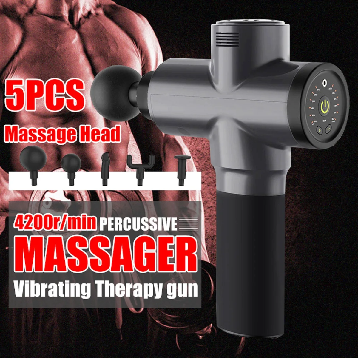 New Professional Electronic Therapy Body Massage Guns 4200r/min 24V Muscle Massager Guns Body Muscle Relaxer Tools With 5 Heads
New Professional Electronic Therapy Body Massage Guns 4200r/min 24V Muscle Massager Guns Body Muscle Relaxer Tools With 5 Heads