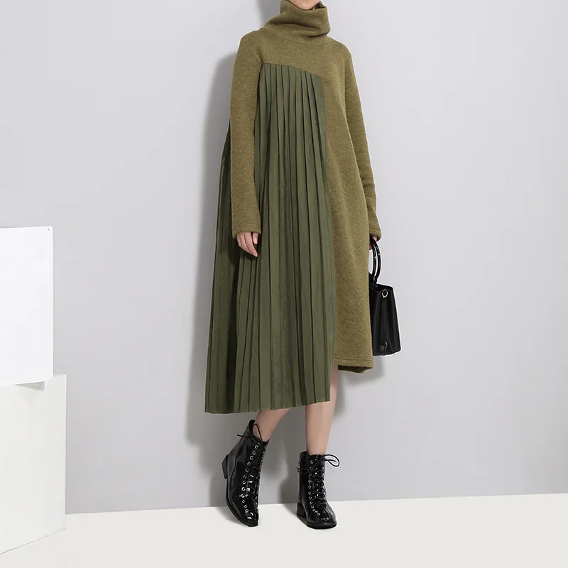 Suit-dress women Winter New large size fashion Split Joint Increase Down Thickening High Lead Knitting Dress female
Suit-dress women Winter New large size fashion Split Joint Increase Down Thickening High Lead Knitting Dress female