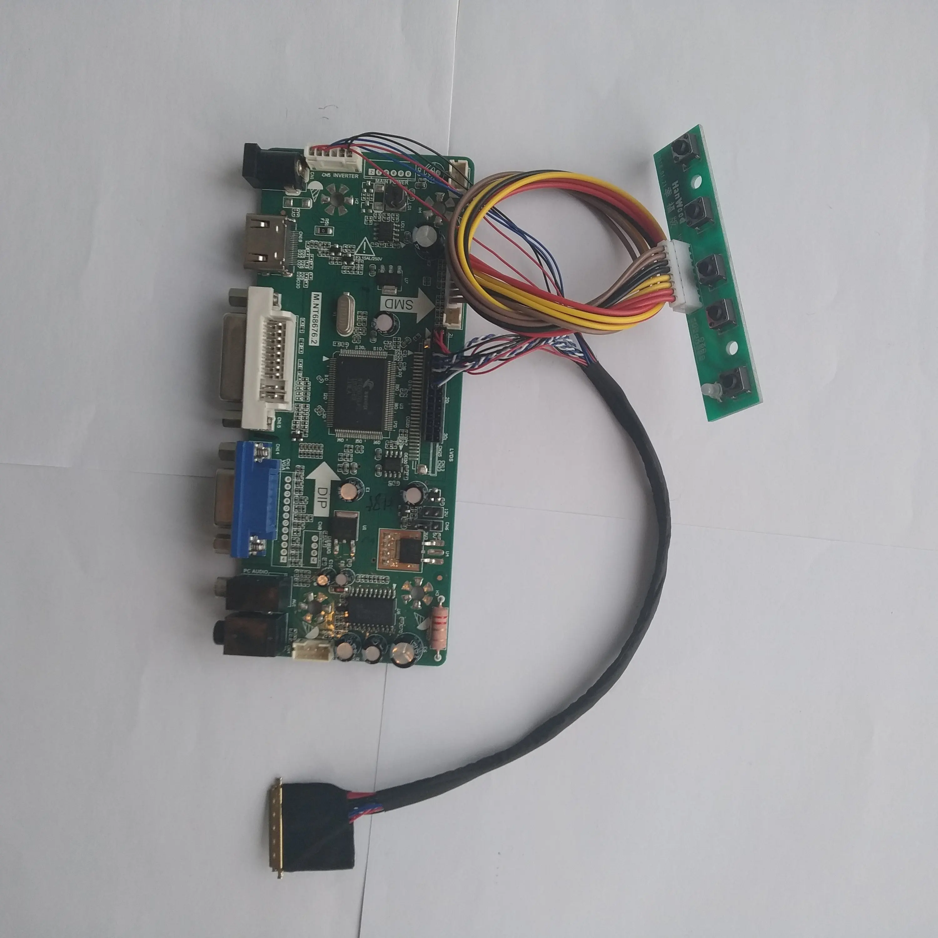 LCD LED HDMI DVI VGA Aduio 40pin controller driver board diy kit for B156XW02 V0/LTN156AT02 1366X768 Panel Screen
LCD LED HDMI DVI VGA Aduio 40pin controller driver board diy kit for B156XW02 V0/LTN156AT02 1366X768 Panel Screen